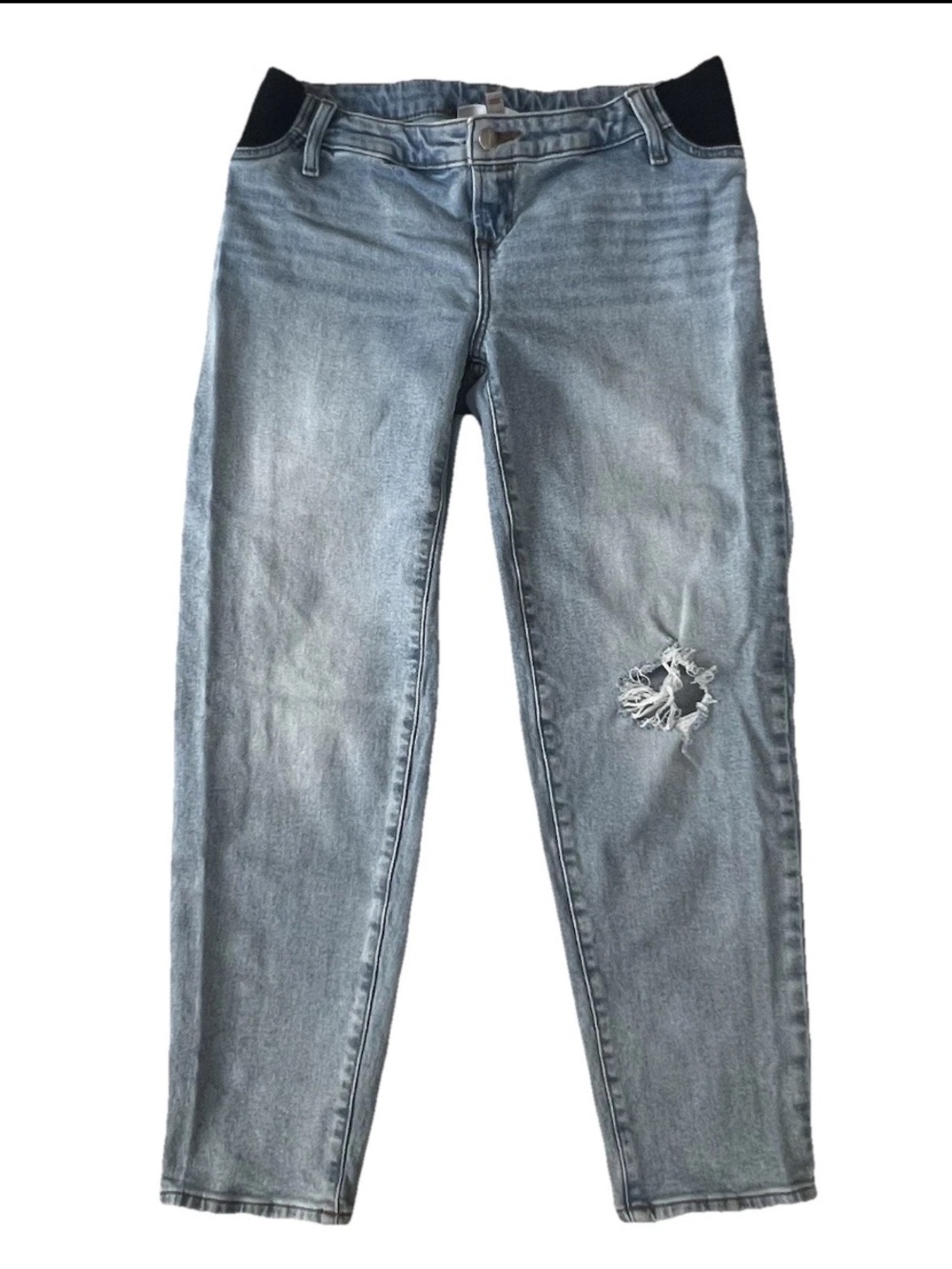 Isabel Maternity By Ingrid & Isabel Light Wash Jeans 6 80s Slim Under Belly